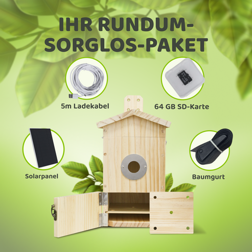 Vogel Nistkasten mit Kamera & KIVogelerkennung