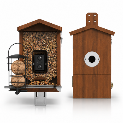 Vogelhaus und Nistkasten mit Kamera im Set, HD-Vogelkamera mit Solarpanel zur Beobachtung heimischer Vögel
