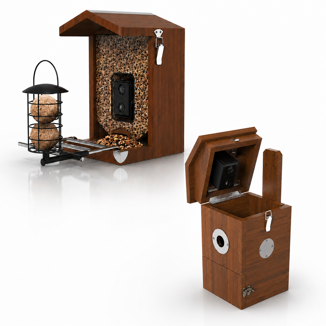 Vogelhaus und Nistkasten mit Kamera im Set, HD-Vogelkamera mit Solarpanel zur Beobachtung heimischer Vögel