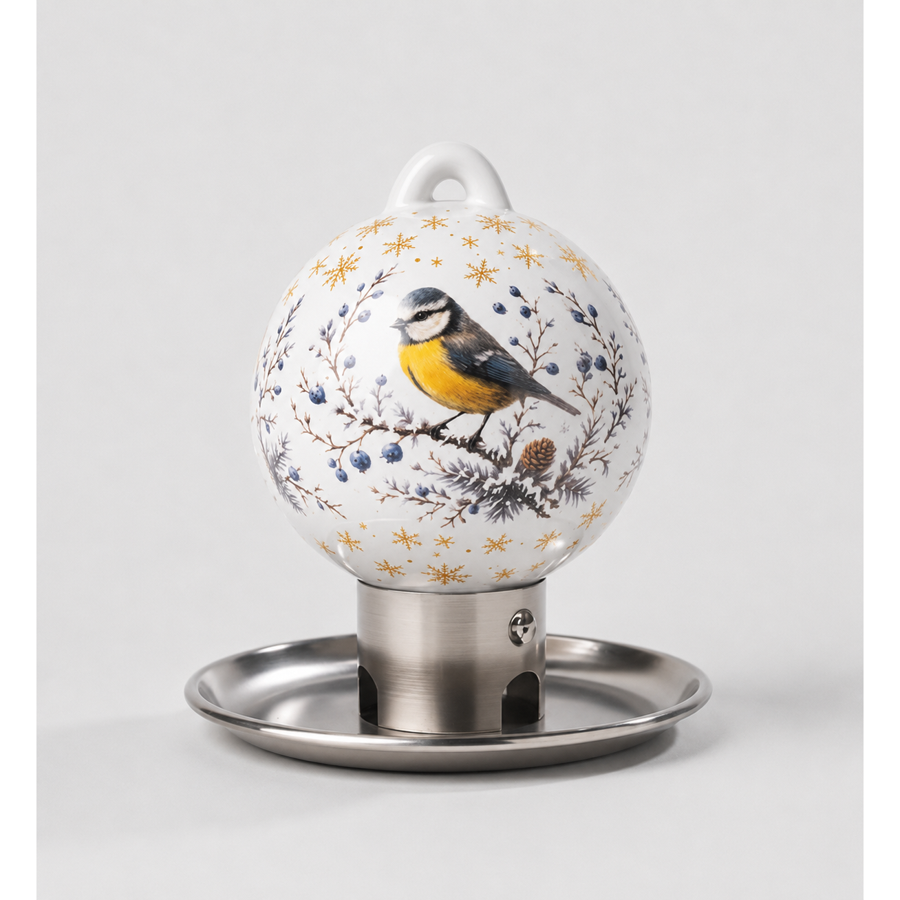 Premium-Porzellan-Vogelfutterspender Gartenseele
