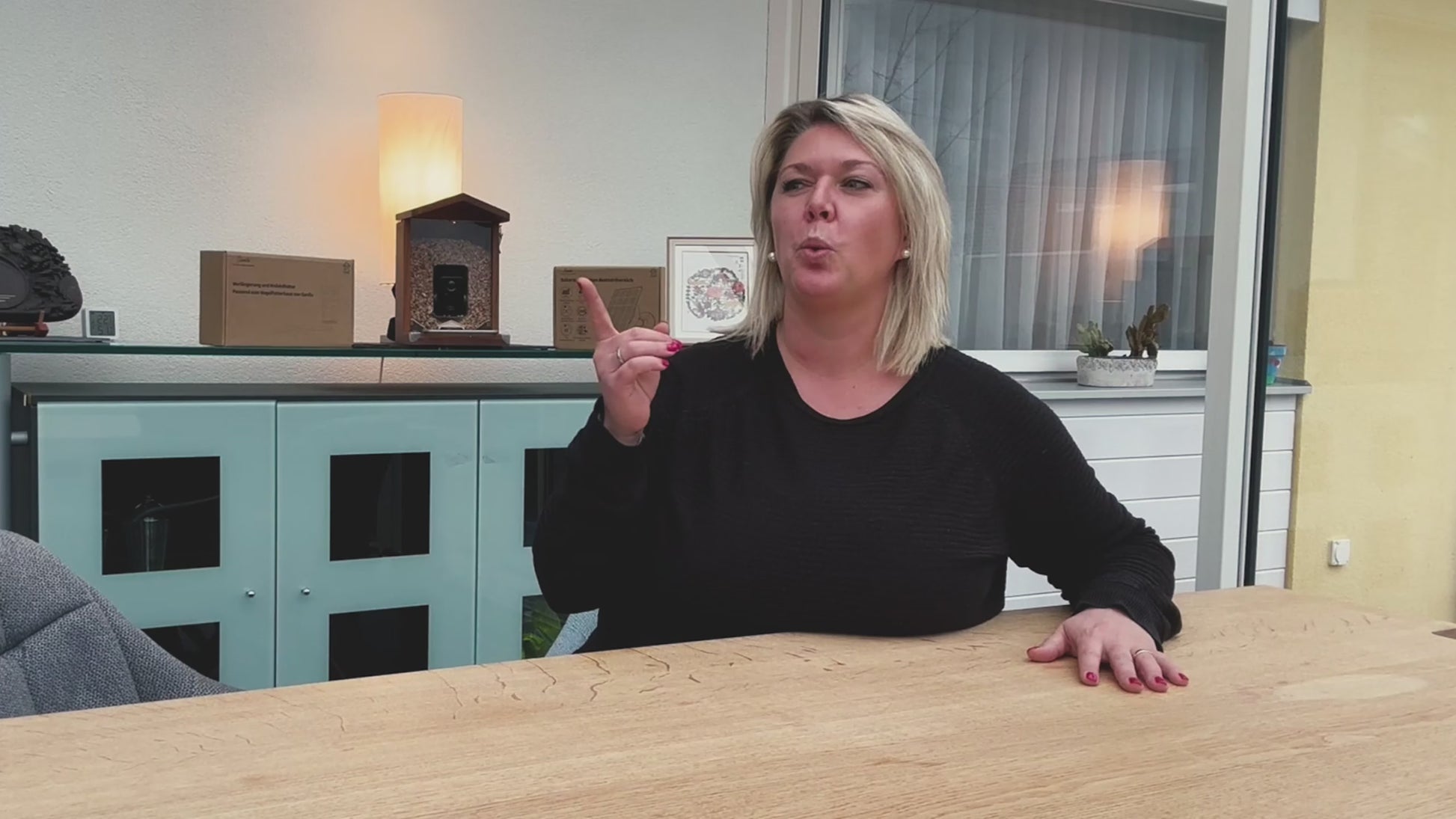 Vogelfutterhaus mit Kamera Unboxing Video mit Sandra