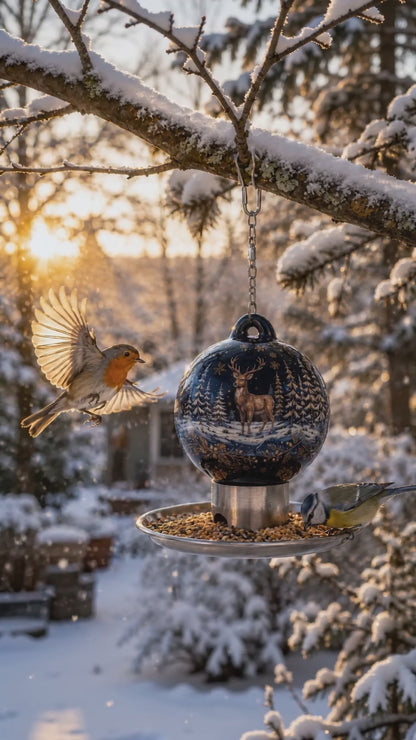 Premium-Porzellan-Vogelfutterspender Alpenstolz